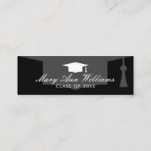 Visite Mini Elégante carte de nom de diplômé avec logo de casq (Dos)