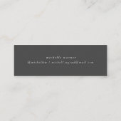 Visite Mini élégante carte de nom de graduation de script mode (Dos)