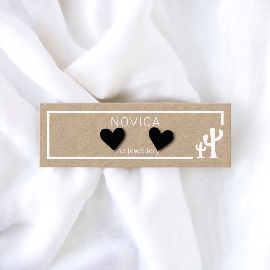 Visite Mini Encre Blanche Sur Carte D'Affichage De Cactus Kraf