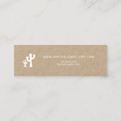 Visite Mini Encre Blanche Sur Carte D'Affichage De Cactus Kraf (Dos)