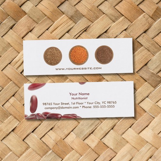 Visite Mini Entraîneur nutritionniste diététiste Carte de visi