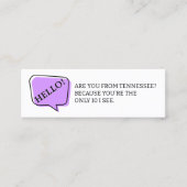 Visite Mini Êtes-Vous De Tennessee Fun Dating Carte D'Appel (Devant)