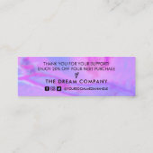 Visite Mini Faux Holographic Lashes Brows Carte de réduction (Dos)