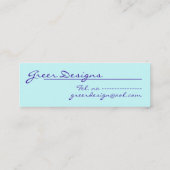 Visite Mini Glorieux Signet Peacock Carte de visite/Profil (Dos)