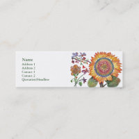Grande carte de profil de fleur de soleil