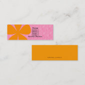 Visite Mini Grande fleur de marguerite orange sur la carte (Devant / Derrière)