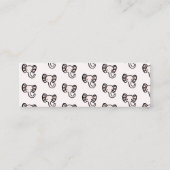 Visite Mini Insérez la carte de registre Baby shower d'éléphan (Dos)