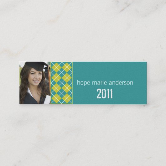 Visite Mini Jacquard Cadres supérieurs Carte de profil (Devant)