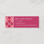 Visite Mini Jacquard Cadres supérieurs Carte de profil (Dos)