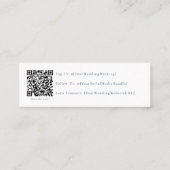 Visite Mini japandi qr code carte de mariage des médias sociau (Dos)