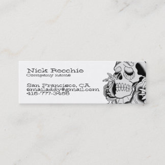 Visite Mini Jour du crâne mort, carte de contact