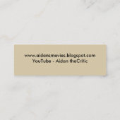 Visite Mini KRW Aidan à la carte de films (Dos)