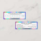 Visite Mini Lashes Brosse Carte de fidélité holographique (Devant / Derrière)