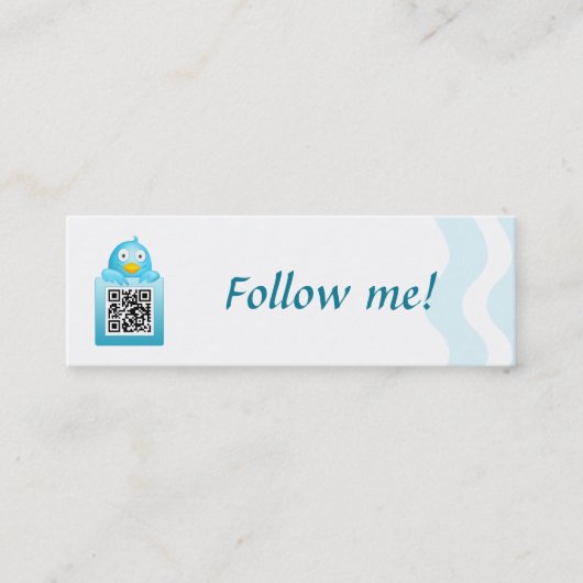 Visite Mini Le code de QR me suivent le modèle de carte de (Devant)