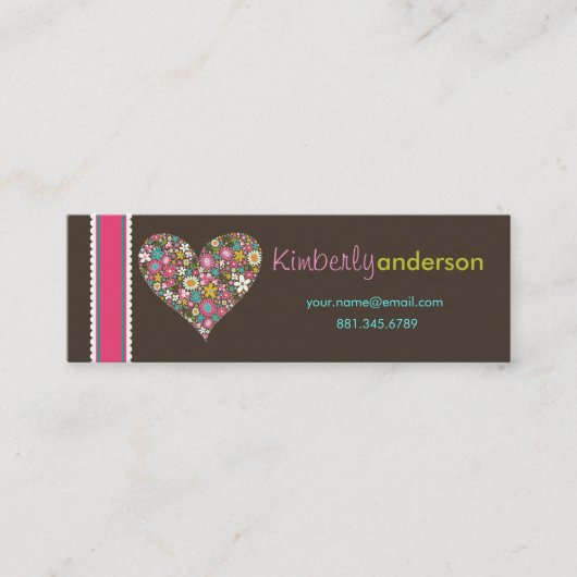 Visite Mini Le ressort fleurit la carte de profil d'amour de (Devant)