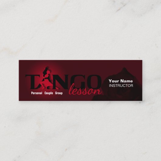 Visite Mini Leçon de tango - Affaires, carte de profil (Devant)