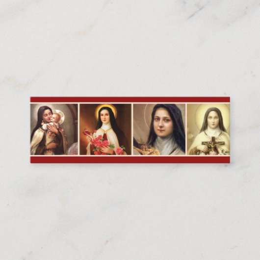 Visite Mini Les roses de St Therese citent la carte sainte (Devant)