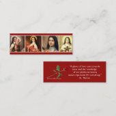 Visite Mini Les roses de St Therese citent la carte sainte (Devant / Derrière)