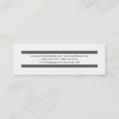 Visite Mini Lignes Gris Clair Clair Blanc Simple Carte de visi (Dos)