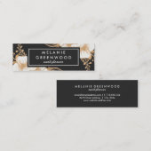 Visite Mini L'or peint à la main peint fleurit le carte de (Devant / Derrière)