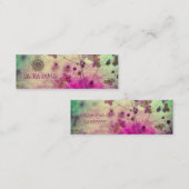 Visite Mini Mandala Fleur sauvage Carte de profil féminine (Devant / Derrière)