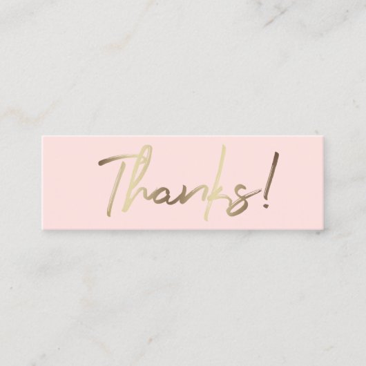 Visite Mini merci carte de réduction arrière - plan rose (Devant)