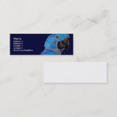 Visite Mini Modèle de carte de profil - ara de jacinthe (Devant / Derrière)