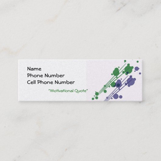 Visite Mini Modèle de carte de profil design moderne (Devant)