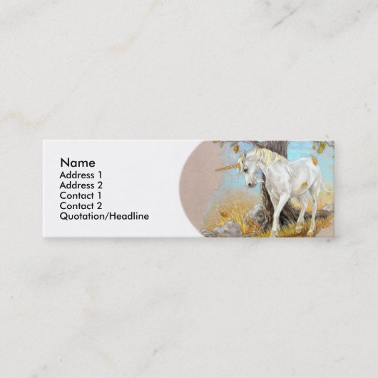 Visite Mini Modèle de carte de profil - licorne (Devant)