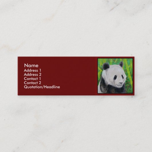 Visite Mini Modèle de carte de profil - panda (Devant)