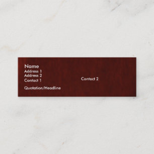 Visite Mini Modèle de carte de profil rouge profond