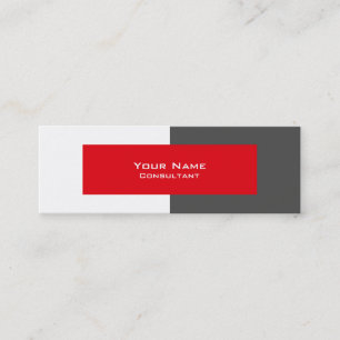 Visite Mini Modèle gris et rouge professionnel de carte de