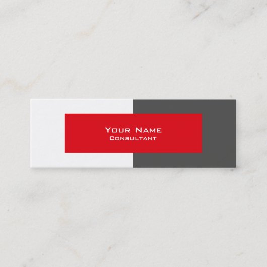 Visite Mini Modèle gris et rouge professionnel de carte de (Devant)