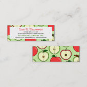 Visite Mini Moitié verte et rouge Apple Imprimer Carte de visi (Devant / Derrière)