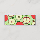 Visite Mini Moitié verte et rouge Apple Imprimer Carte de visi (Dos)