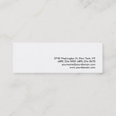 Visite Mini Monogramme rayé blanc rouge mince Taille Carte de (Dos)