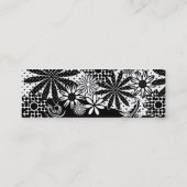 Visite Mini Noir et blanc pointillés fleurit le carte de (Dos)