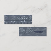 Visite Mini Nuances de carte maigre bleue de profil (Devant / Derrière)