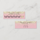 Visite Mini papillons carte de fidélité rose (Devant / Derrière)