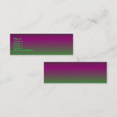 Visite Mini Pourpre - carte verte de profil (Devant / Derrière)