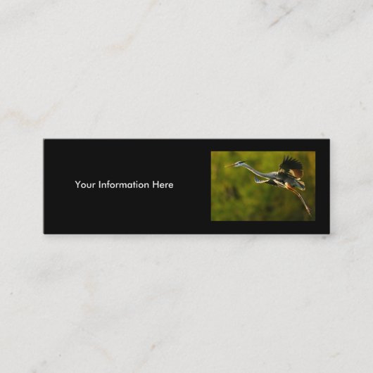 Visite Mini profil ou carte de visite, héron (Devant)