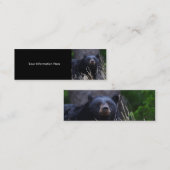 Visite Mini profil ou carte de visite, ours noir (Devant / Derrière)