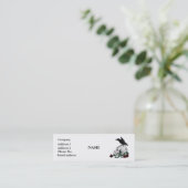 Visite Mini Raven et carte gothique de profil de crâne (Debout devant)