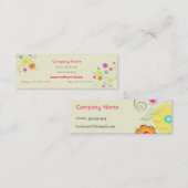 Visite Mini Remous et carte d'affaires/profil de fleurs (Devant / Derrière)