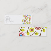 Visite Mini Rétro carte de profil de fleur (Devant / Derrière)