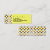 Visite Mini Rétro carte jaune-clair et Brown de profil (Devant / Derrière)