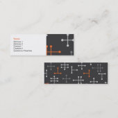 Visite Mini Rétro carte moderne de profil de motif (Devant / Derrière)