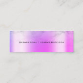 Visite Mini Script de marbre rose violet Earring carte d'affic (Dos)