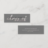 Visite Mini Script rose Gold Whimsical | Carte de nom de diplô (Devant / Derrière)