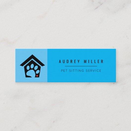 Visite Mini Service de pose pour animaux de compagnie Carte de (Devant)